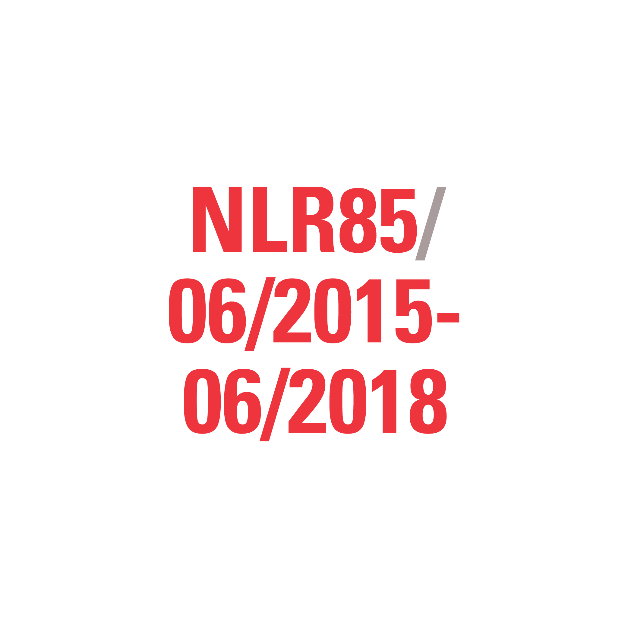 NLR85 06/2015-06/2018